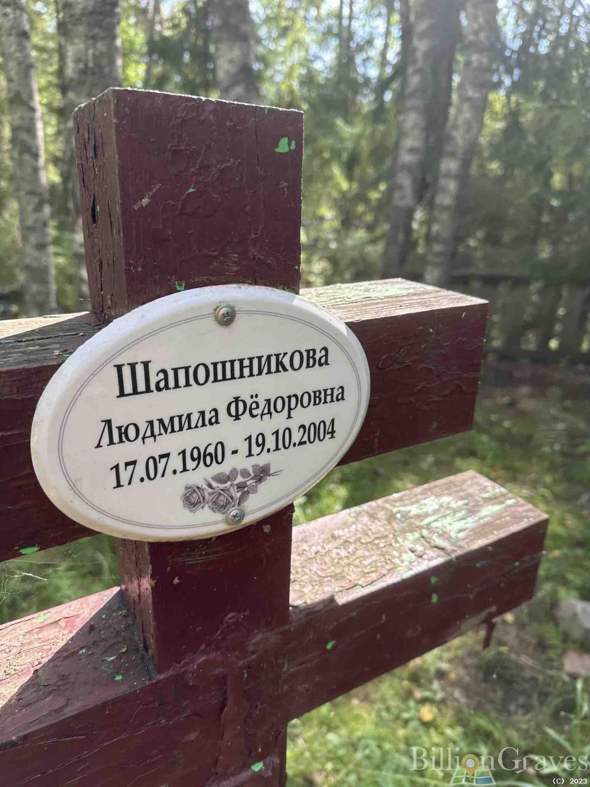 Шапошникова Людмила Федоровна