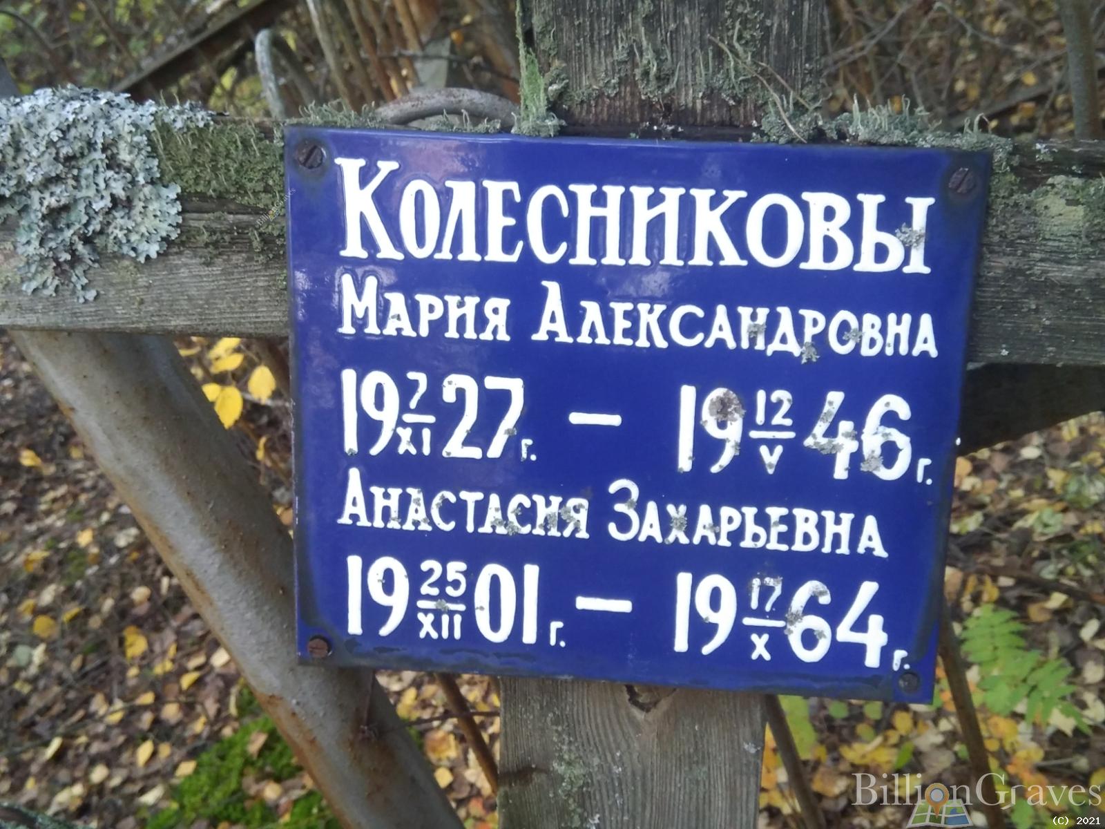 Колесникова Анастасия Захарьевна