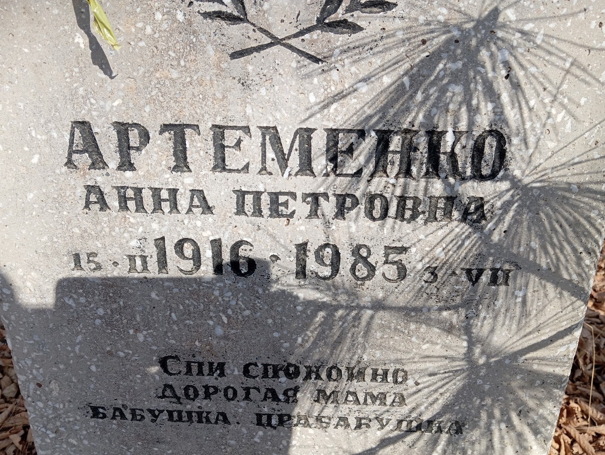 Артеменко Анна Петровна