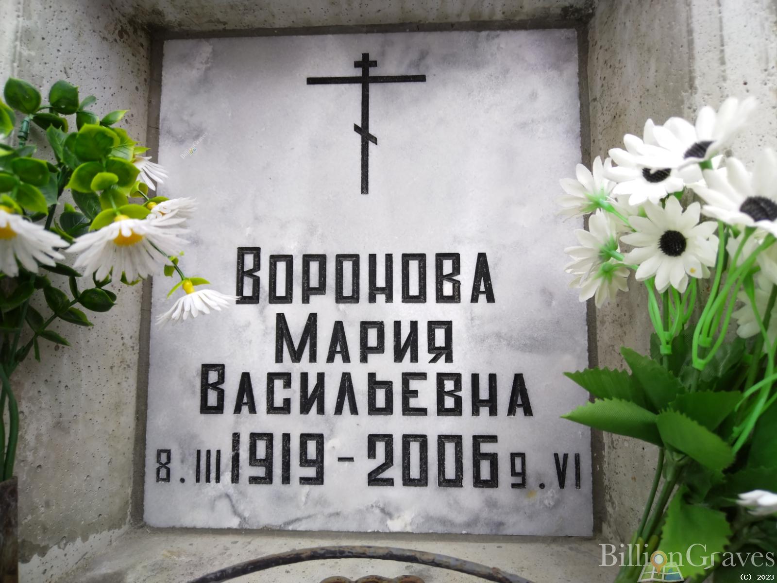 Воронова Мария Васильевна