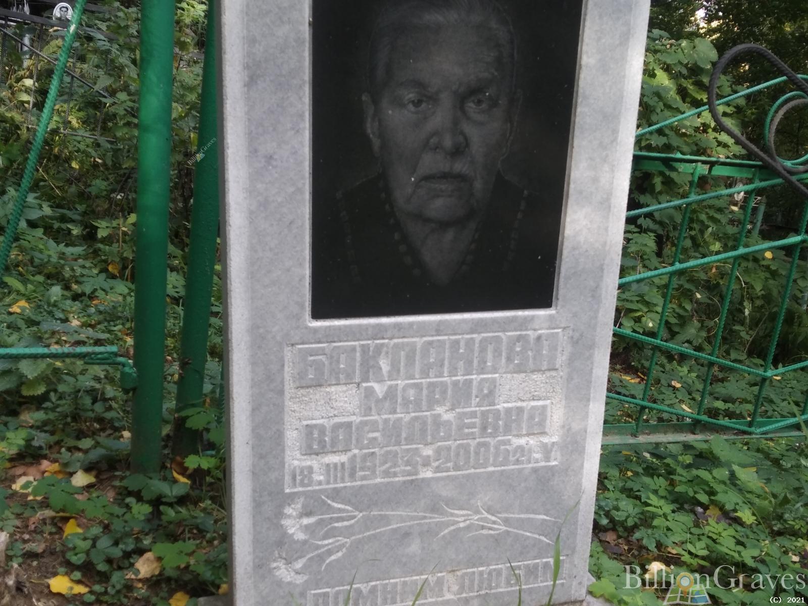 Бакланова Мария Васильевна