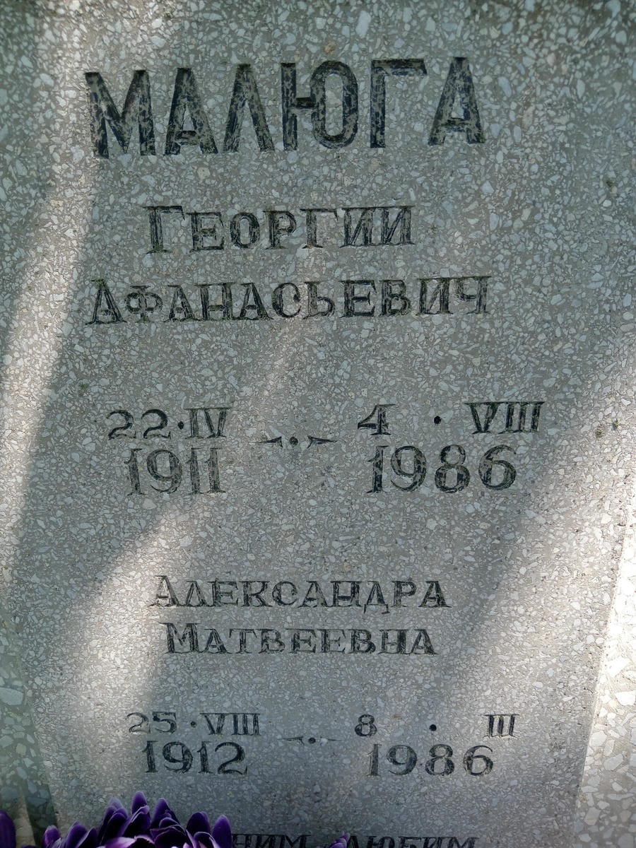 Малюга Александра Матвеевна