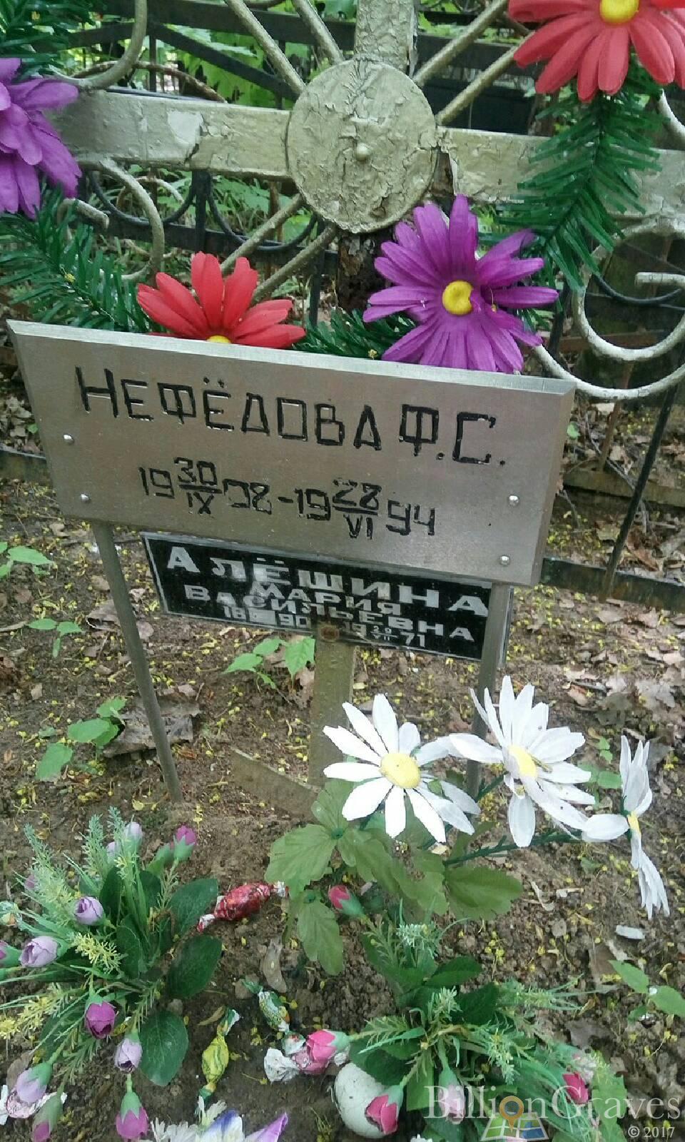 Алёшина Мария Васильевна
