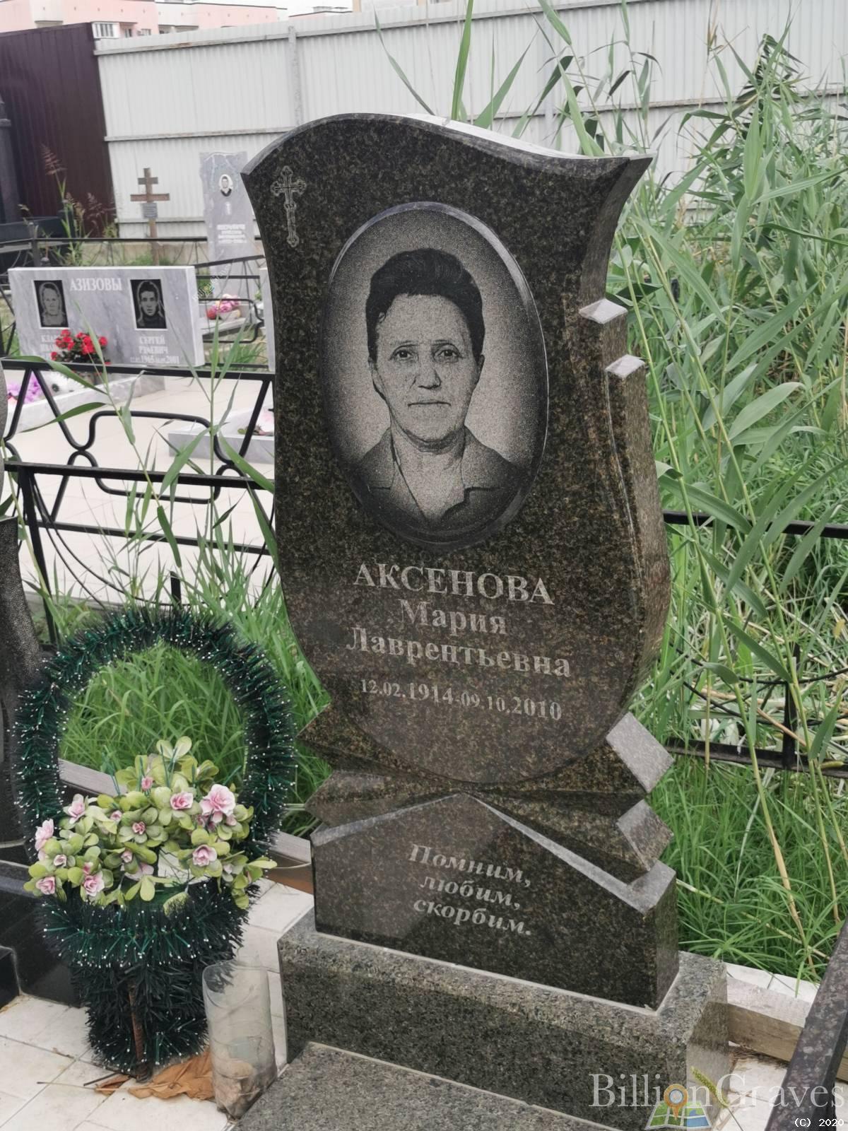 Аксенова Мария Лаврентьевна