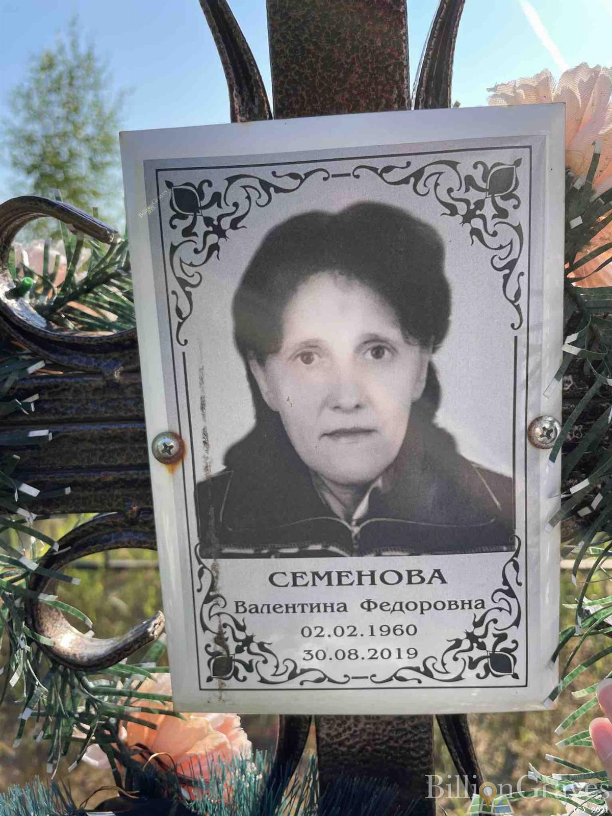 Семенова Валентина Федоровна