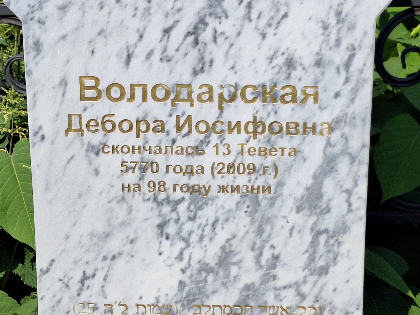 Дебора Володарская Иосифовна