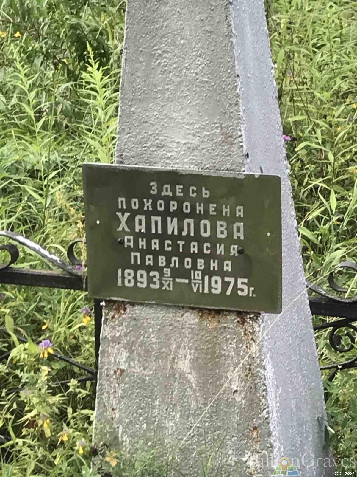 Хапилова Анастасия Павловна