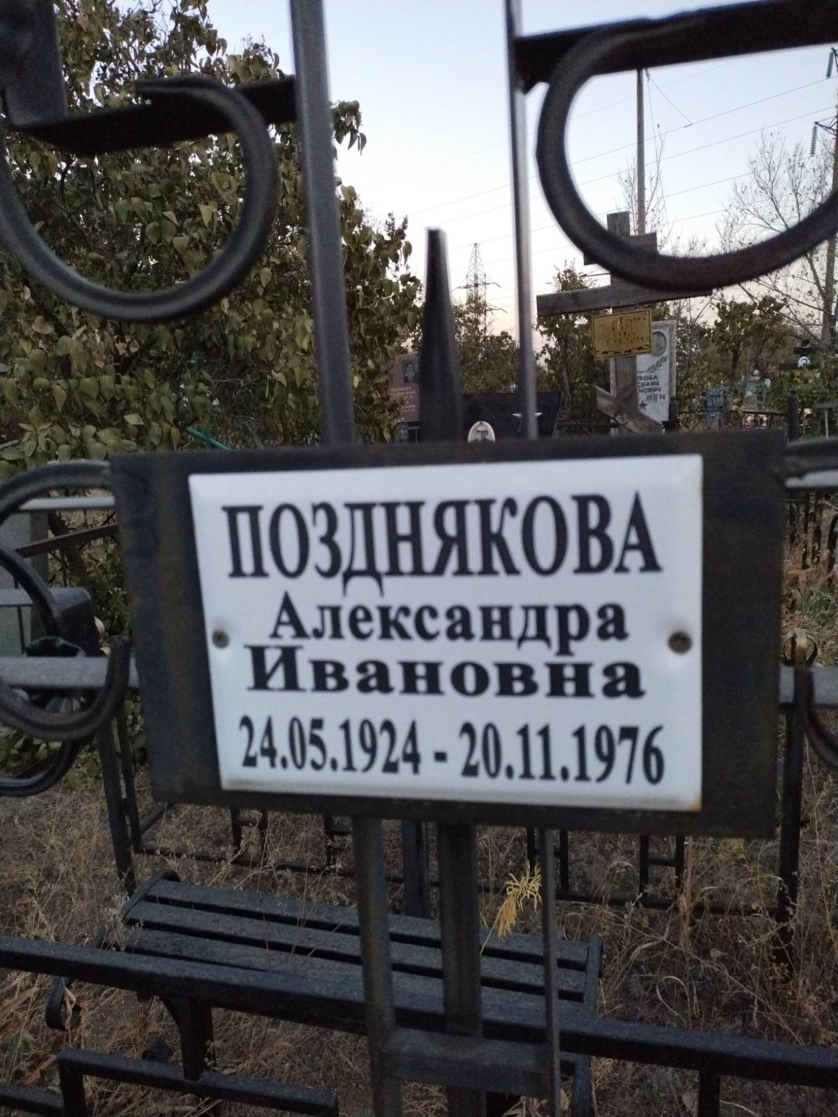 Позднякова Александра Ивановна