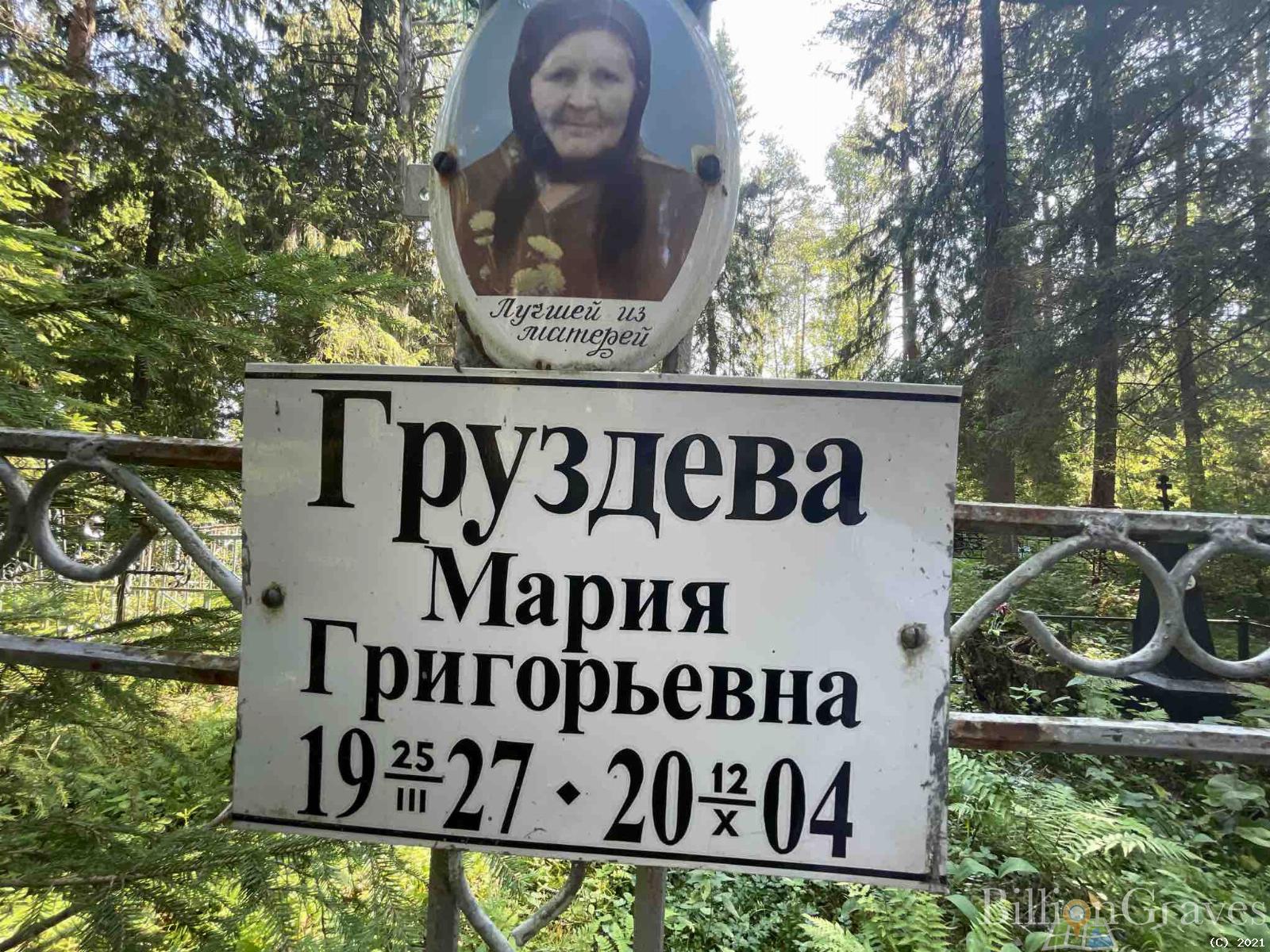 Груздева Мария Григорьевна