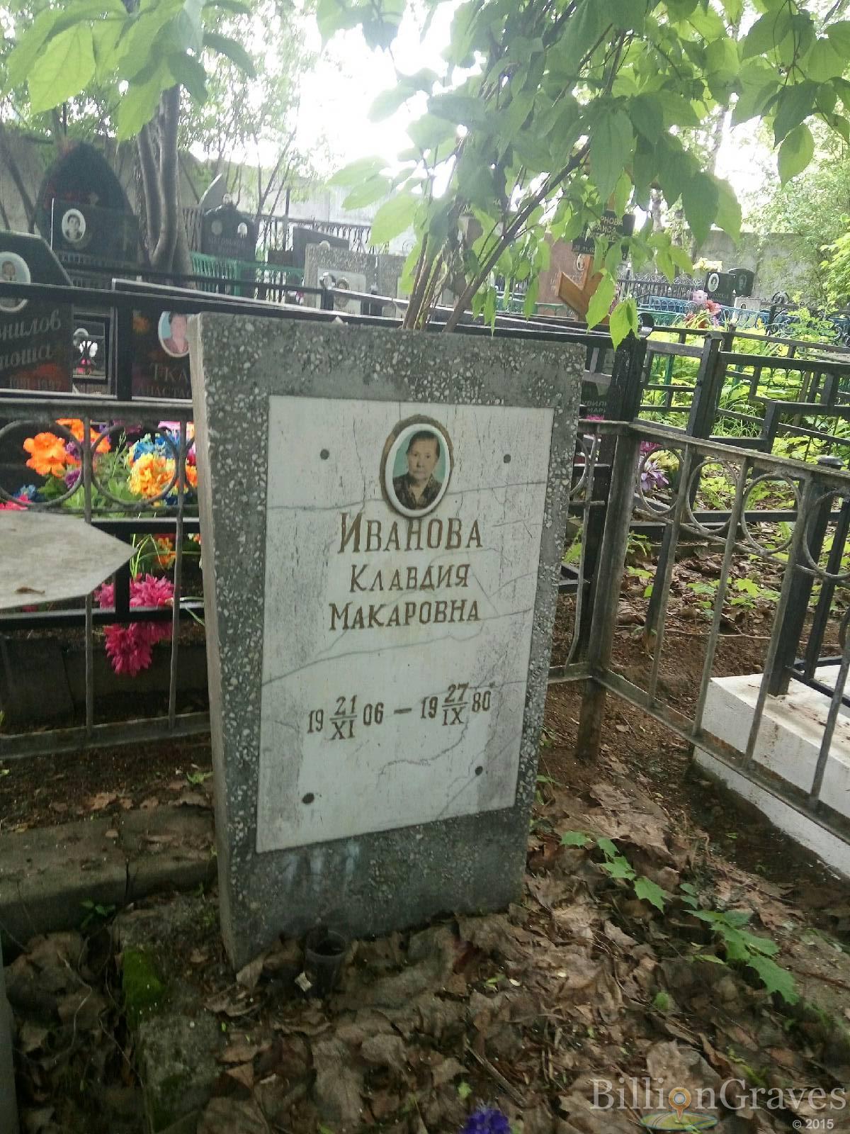 Иванова Клавдия макаровна