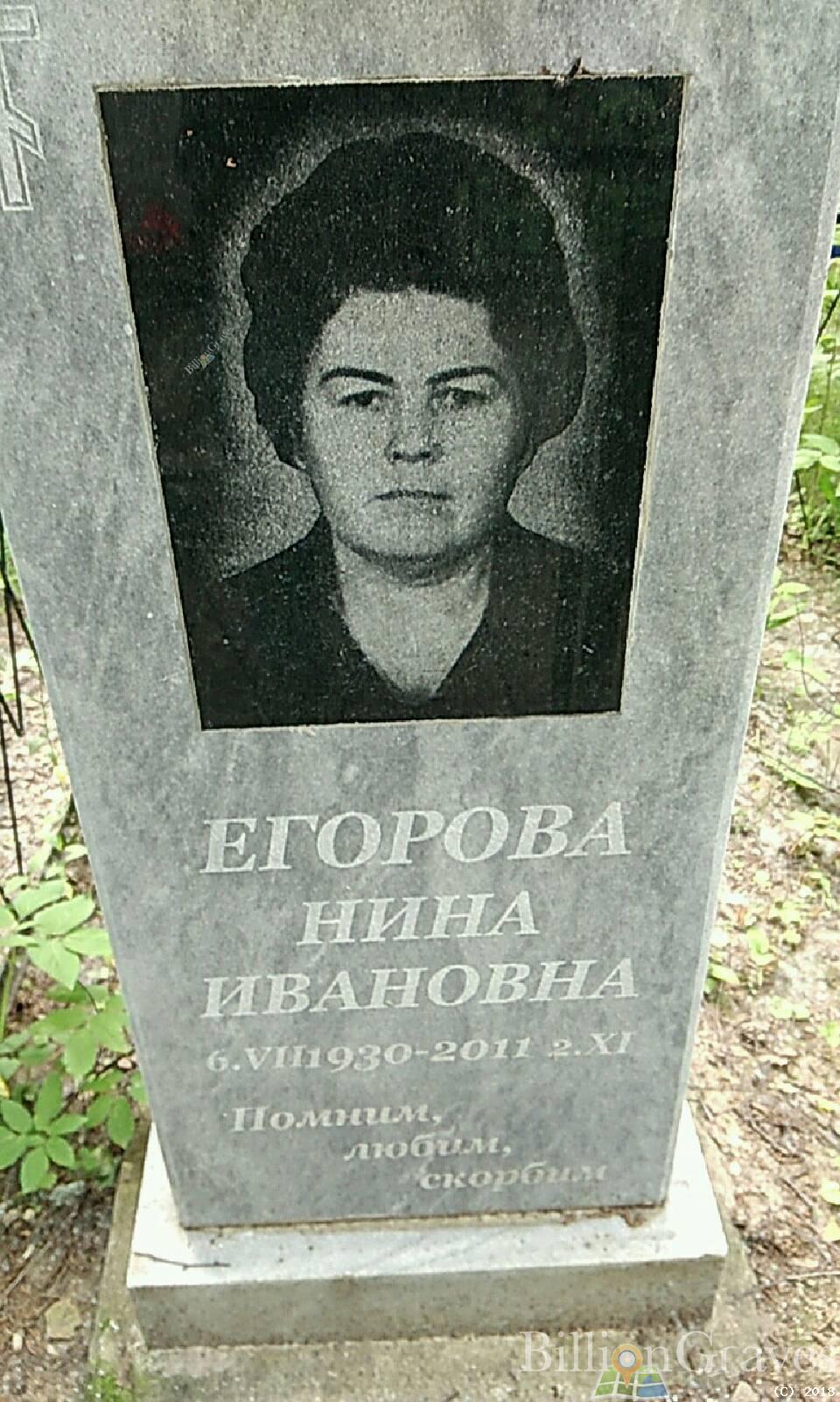 Егорова Нина Ивановна