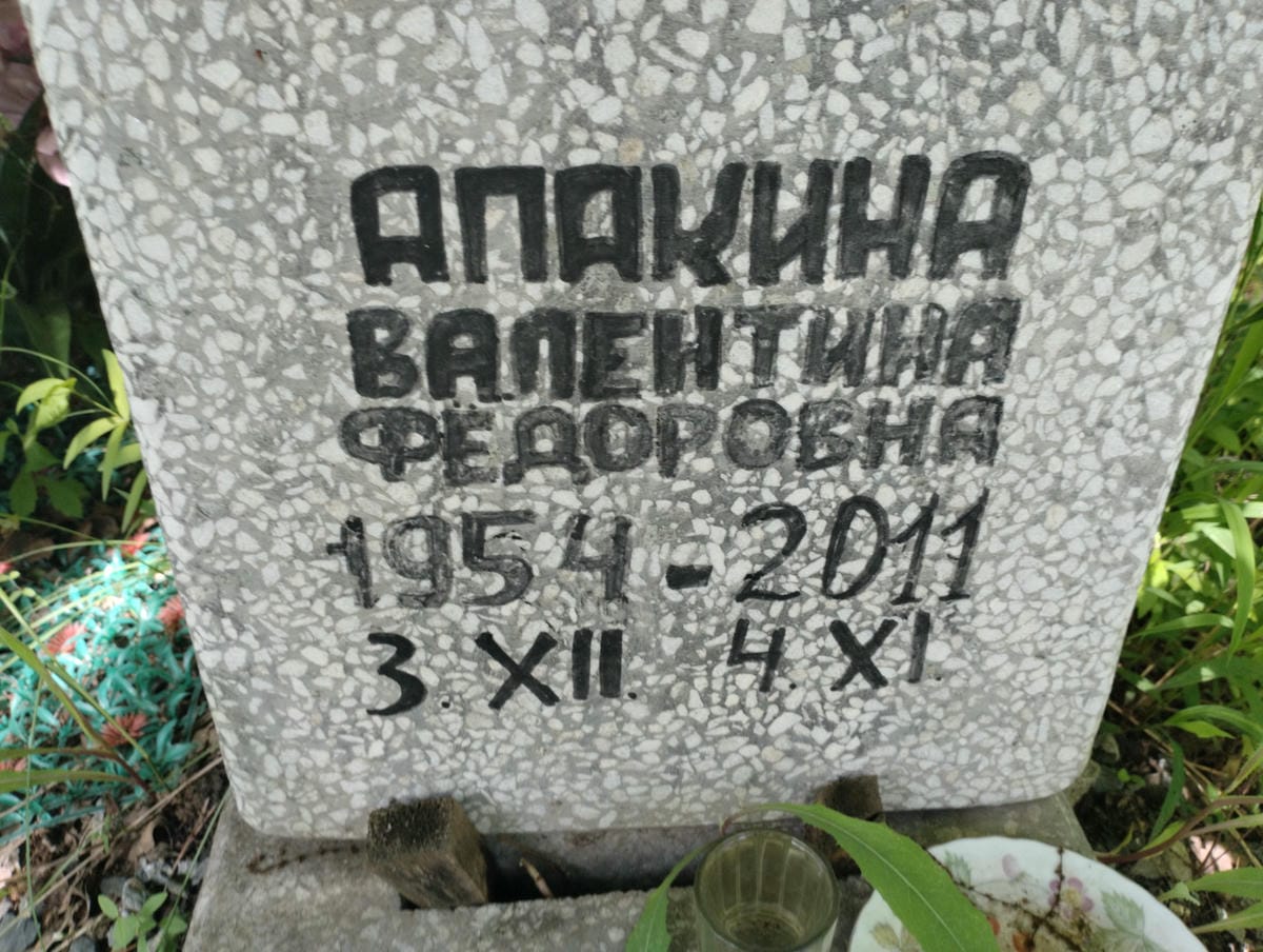 Апакина Валентина Федоровна