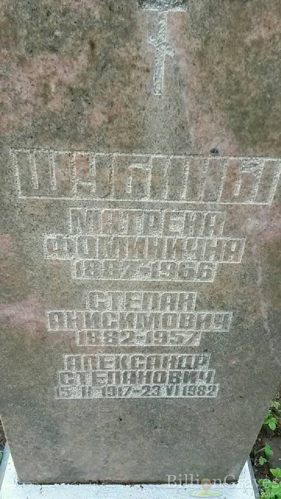 шубин александр степанович