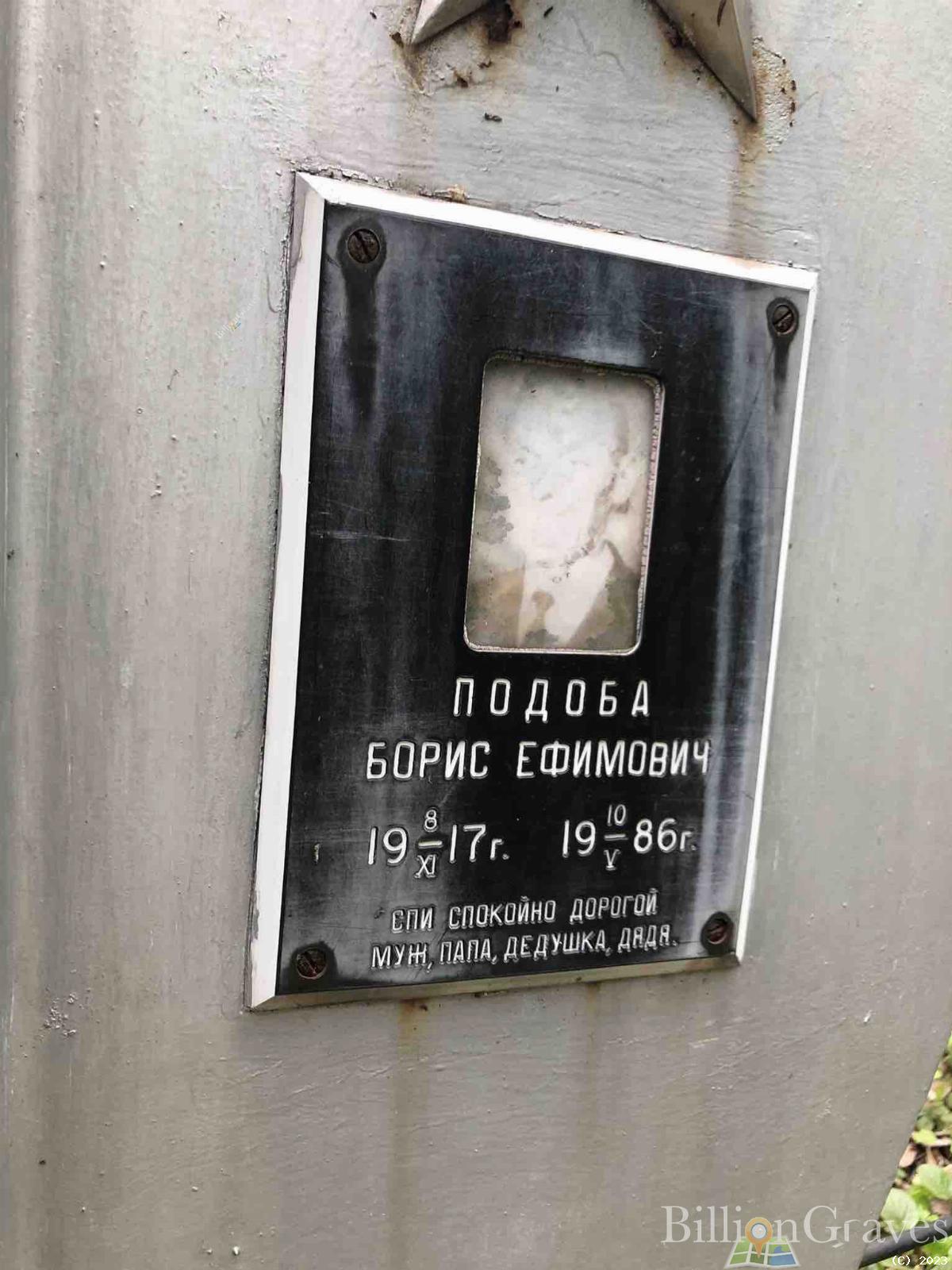 Подоба Борис Ефимович