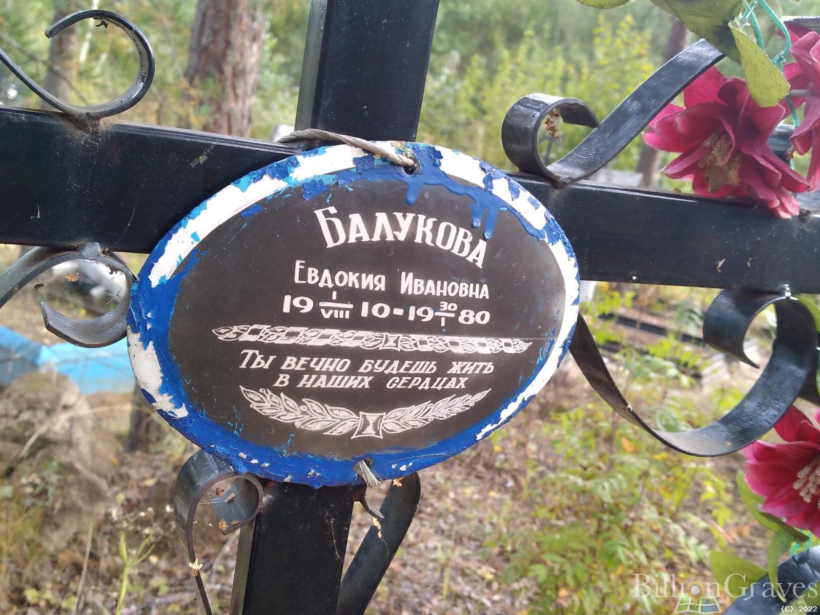Балукова Евдокия Ивановна