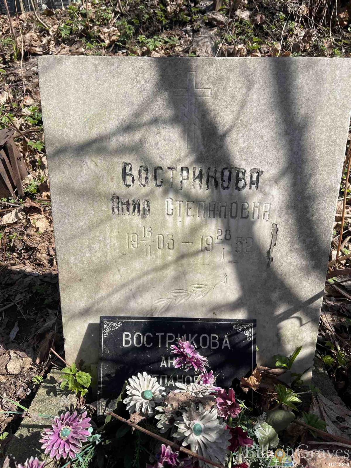 Вострикова Анна Степановна