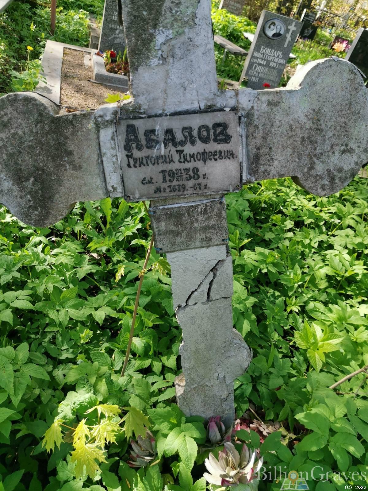 Абалов Григорий Тимофеевич