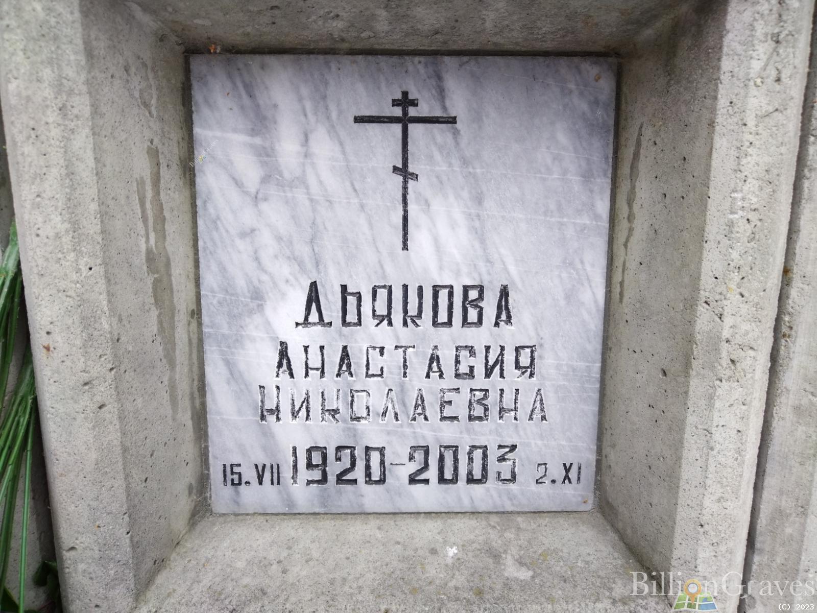 Дьякова Анастасия Николаевна