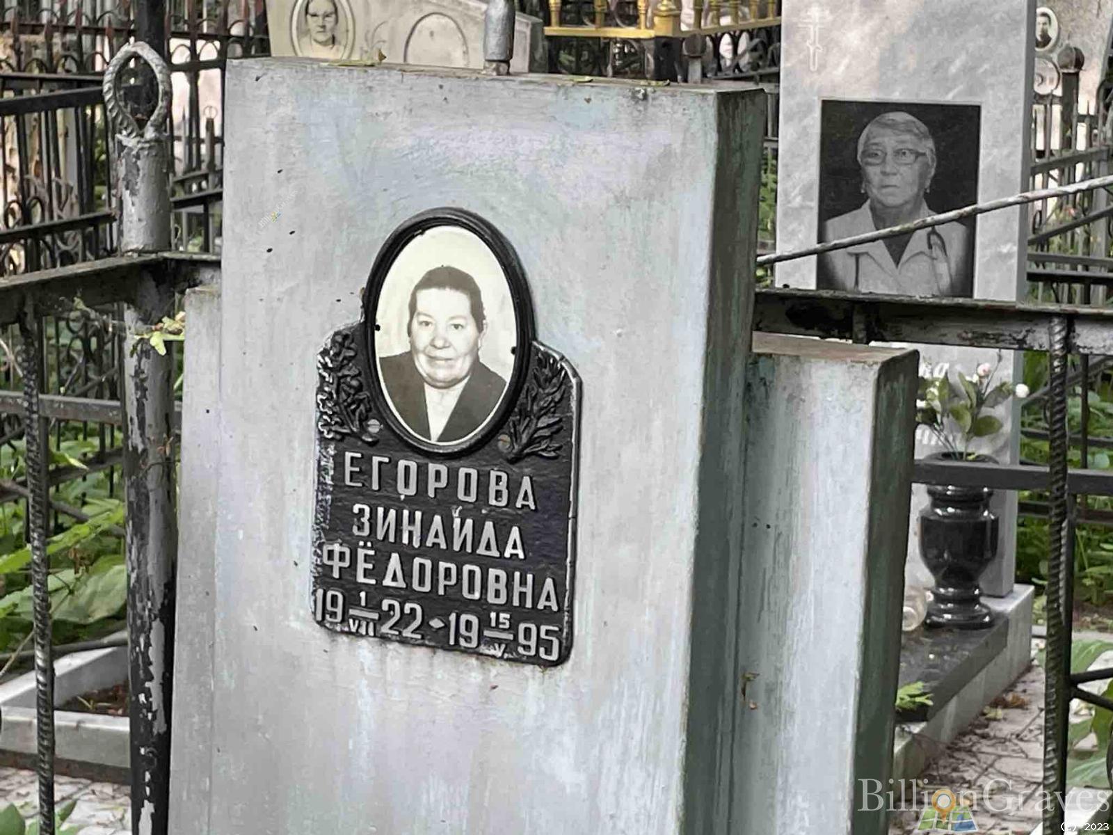Егорова Зинаида Федоровна