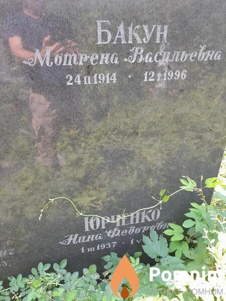 Бакун Мотрена Васильевна