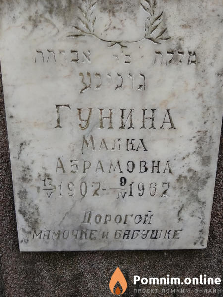Гунина Малка Абрамовна