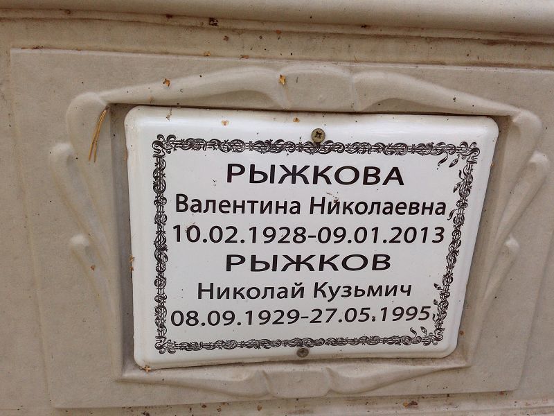 Рыжкова