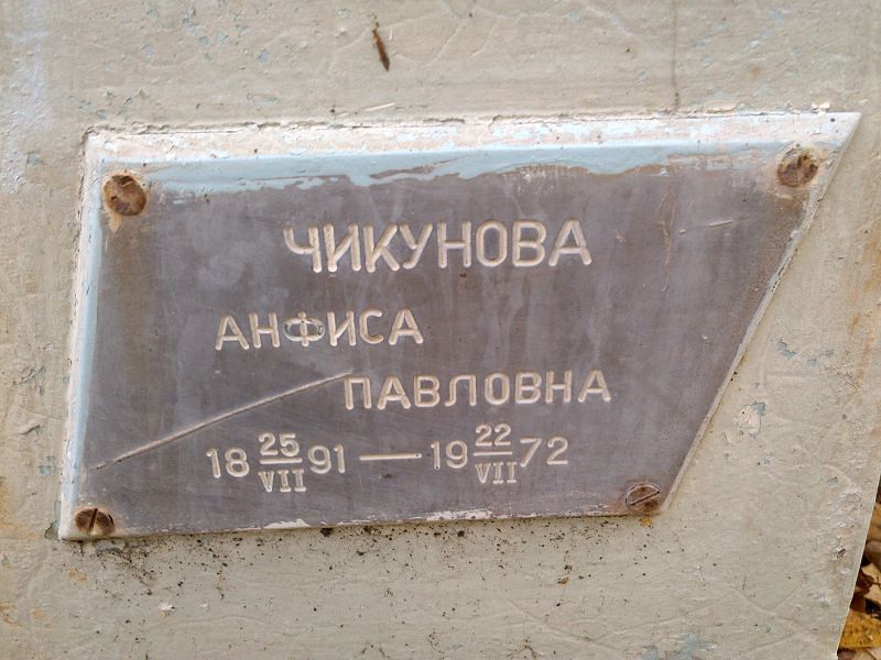 Анфиса Чикунова Павловна