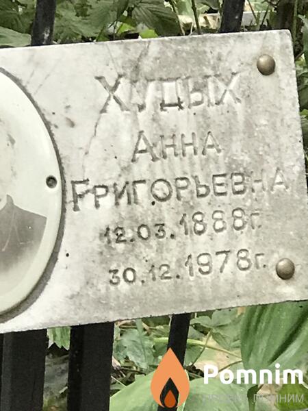 Худых Анна Григорьевна