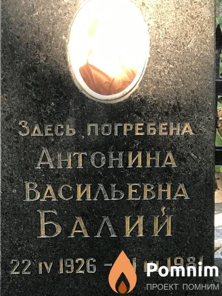 Балий Антонина Васильевна