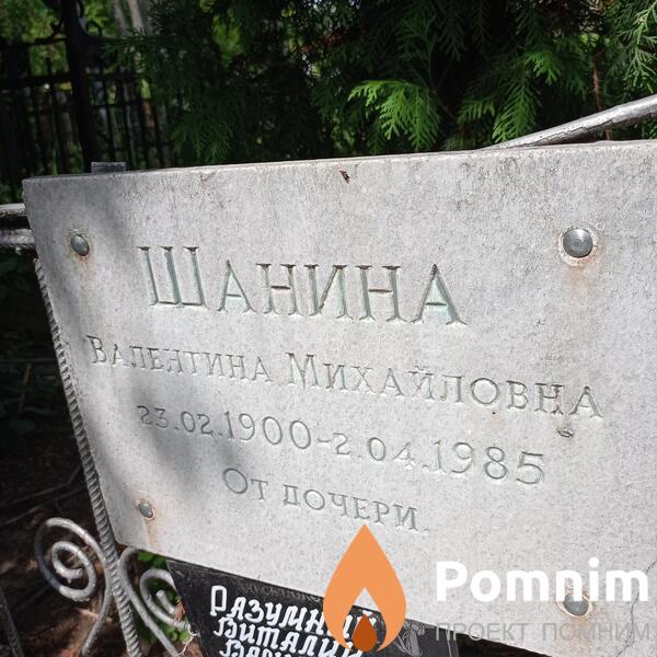 Шанина Валентина Михайловна
