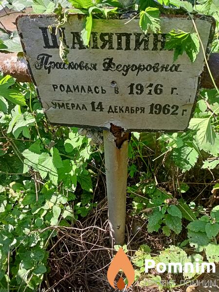 Шаляпина Прасковья Федоровна
