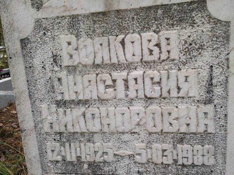 Волкова Анастасия Никоноровна