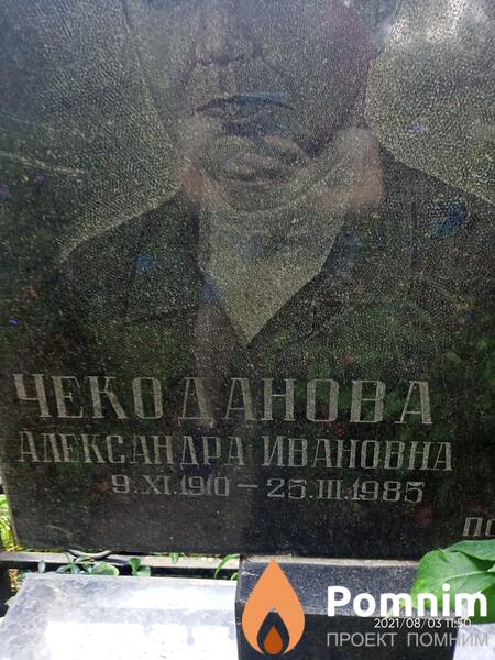 Чекоданова Александра Ивановна