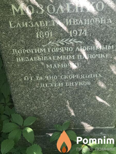 Мозоленко Елизавета Ивановна
