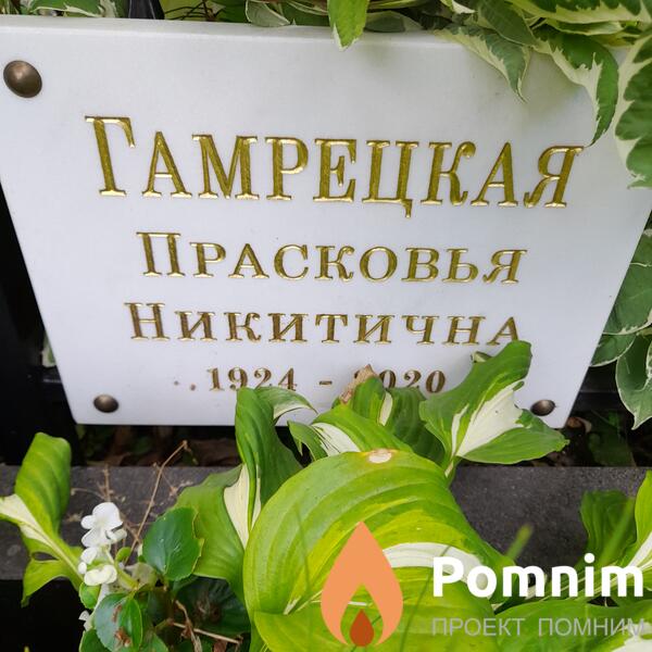 Гамрецкая Прасковья Никитичha