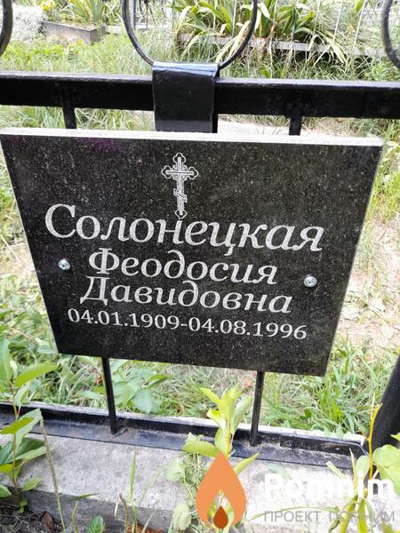 Солонецкая Феодосия Давидовна