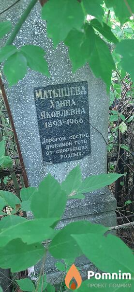 Матышева Xaнна Яковлевна